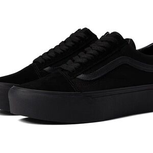 Black vans old school stackform.